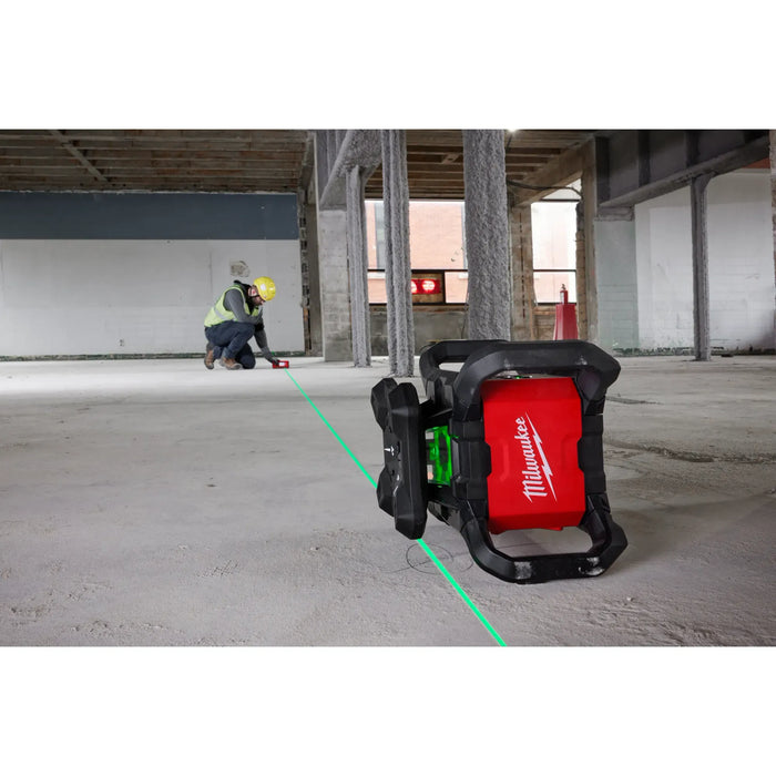 M18™ Green Interior Rotary Laser Level Kit w/ Remote/Receiver & Wall Mount Bracket