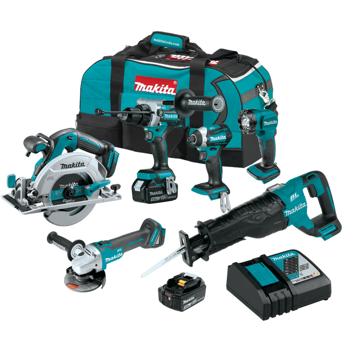 18V LXT® Lithium‑Ion Brushless Cordless 6‑Pc. Combo Kit (5.0Ah)