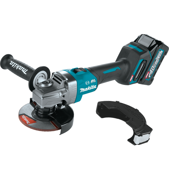 40V max XGT® Brushless Cordless 4‑1/2” / 5" Angle Grinder Kit, with Electric Brake (4.0Ah)