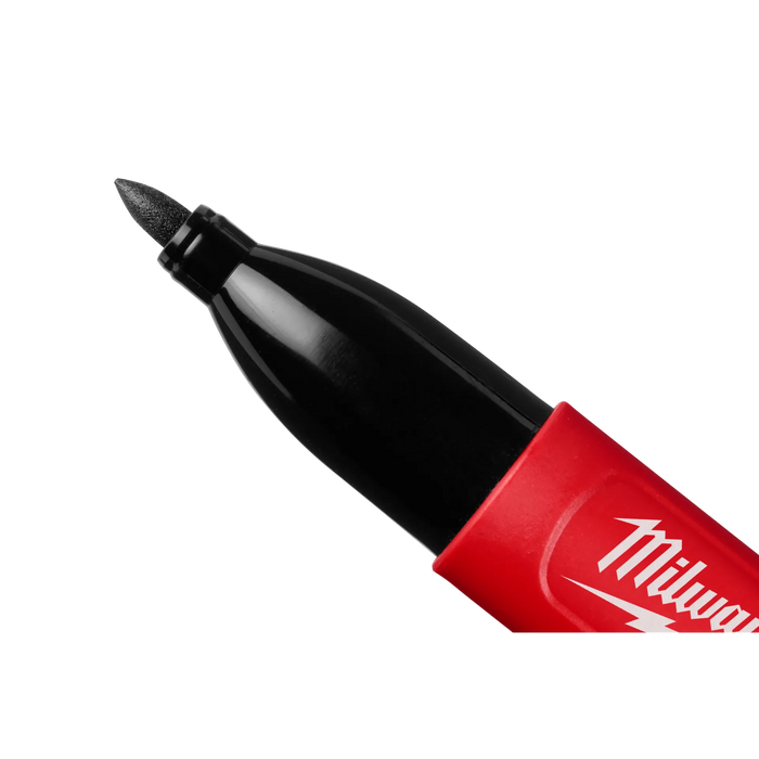 INKZALL™ Double Sided Black Jobsite Marker – Fine Point & Chisel Tip