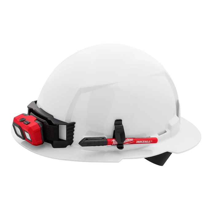 BOLT™ White Full Brim Hard Hat w/4pt Ratcheting Suspension (USA)_Type 1, Class E