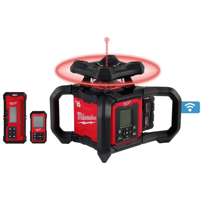 M18™ Red Exterior Dual Slope Rotary Laser Level Kit w/ Receiver & Remote