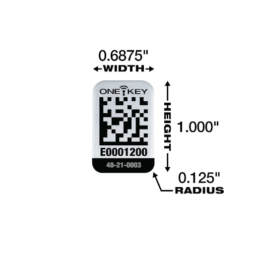 ONE-KEY™ Asset ID Tag – Sm. Metal Surface