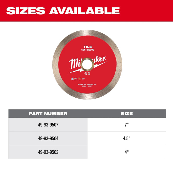 4-1/2" Continuous Tile Diamond Blade