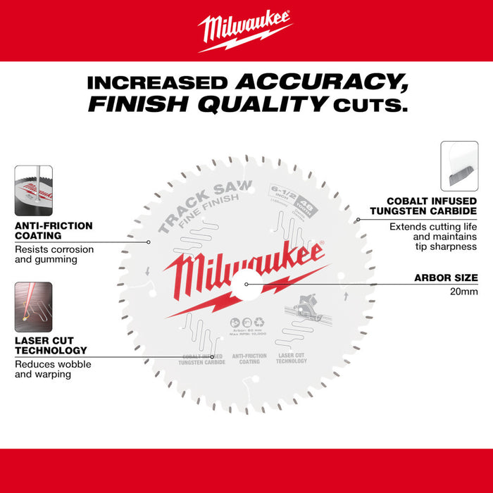 Milwaukee® 6-1/2" 48T Fine Finish Track Saw Blade