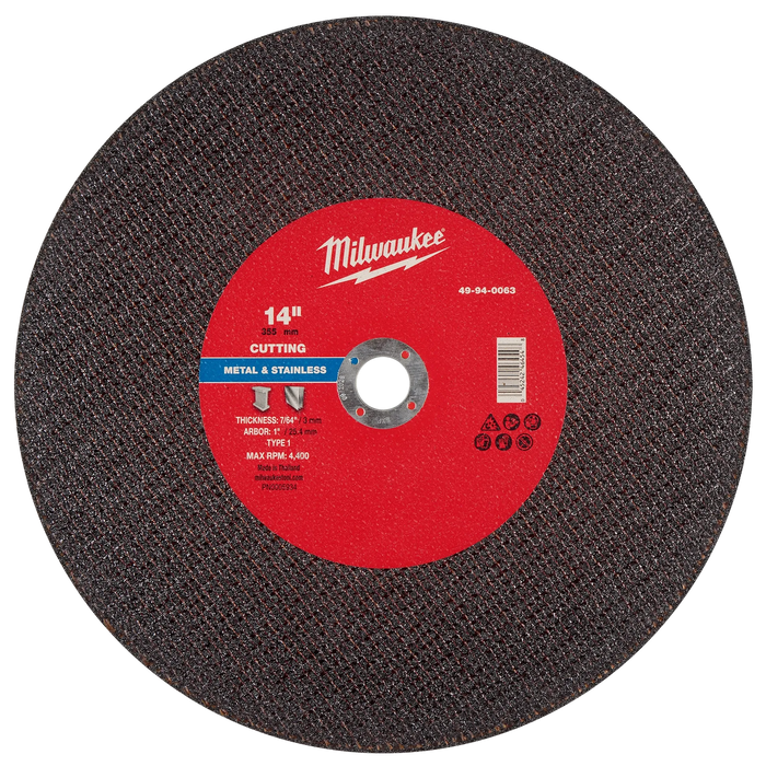 14" x 7/64" x 1" Metal Cut Off Wheel -Type 1