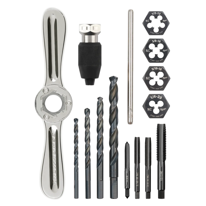 15PC SAE Tap and Die Set with Hex-LOK™ 2-in-1 Handle