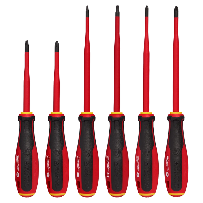 6pc 1000V Insulated Slim Tip Screwdriver Set