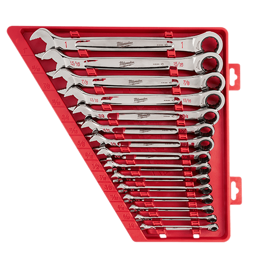 15pc Ratcheting Combination Wrench Set - SAE