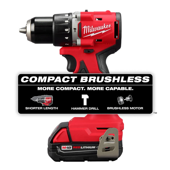 M18™ Compact Brushless 1/2" Hammer Drill/Driver Kit