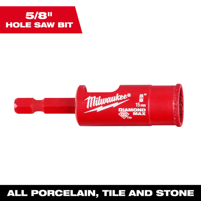 Milwaukee® 5/8" Diamond Max™ Hole Saw Bit