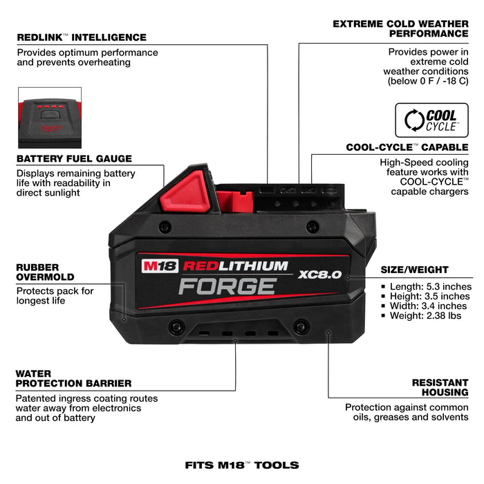 M18™ REDLITHIUM™ FORGE™ XC8.0 Starter Kit