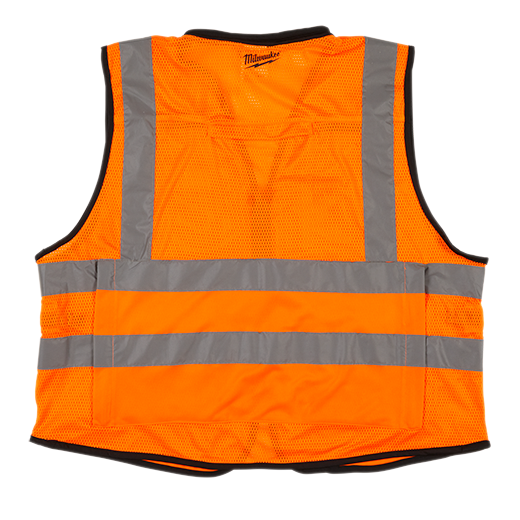 High Visibility Orange Performance Safety Vest - S/M