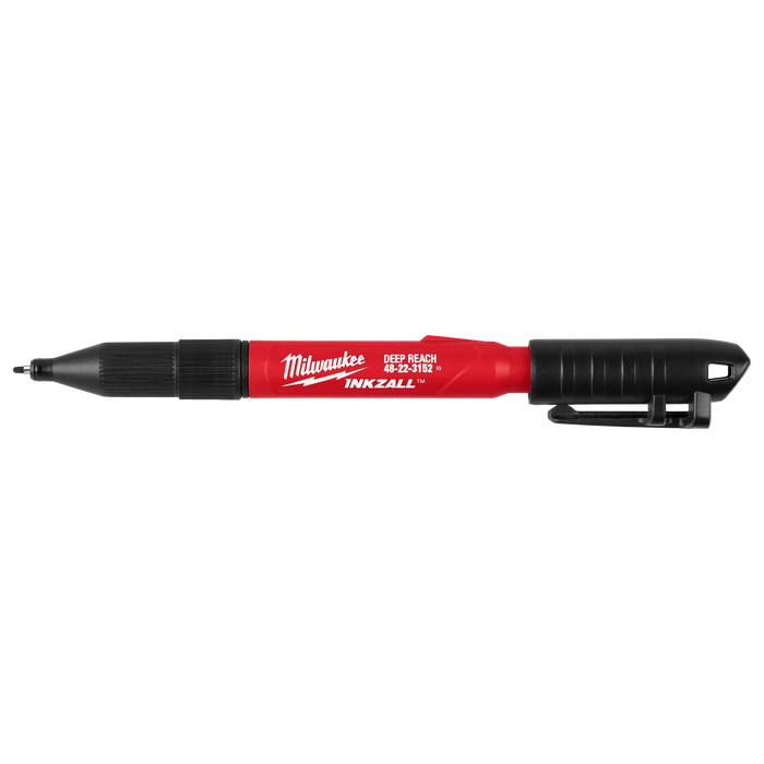 INKZALL™ 2IN1 Deep Reach Ultra Fine Point Black Jobsite Marker
