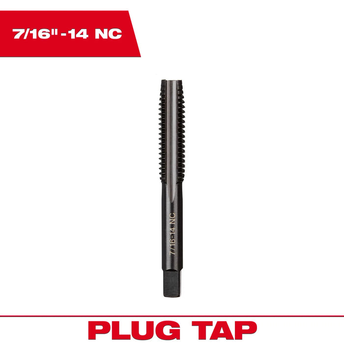 7/16"-14 NC Straight Flute Plug Tap