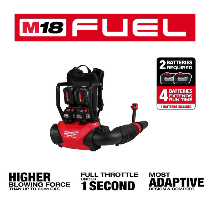 M18 FUEL™ Dual Battery Backpack Blower Kit