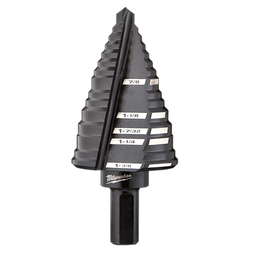 #5 Step Drill Bit, 1/4 in. - 1-3/8 in. x 1/8 in.