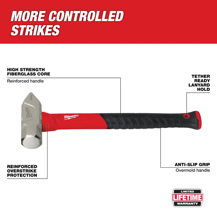 2.5lb Fiberglass Cross Peen Hammer