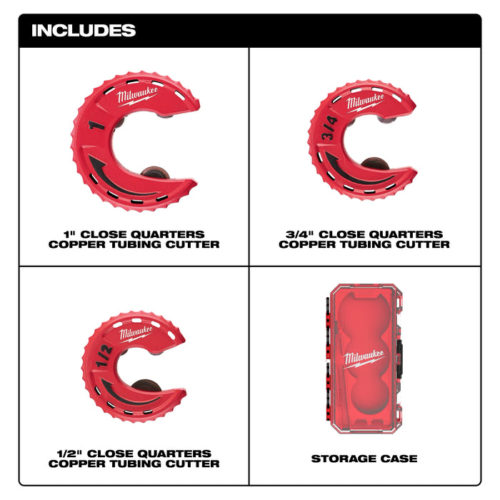 3pc Close Quarters Tubing Cutter Set