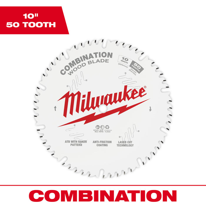 10 in. 50T Combination Circular Saw Blade