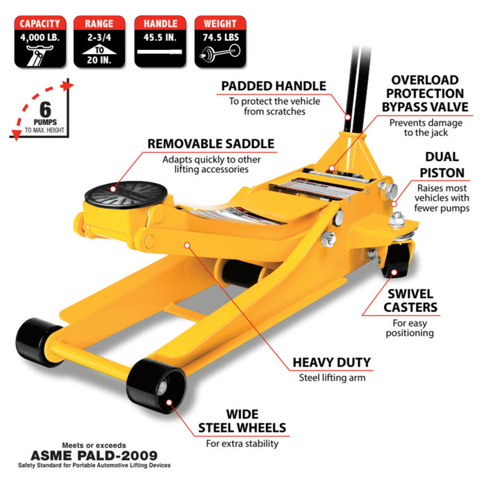 2 Ton Low Profile Floor Jack