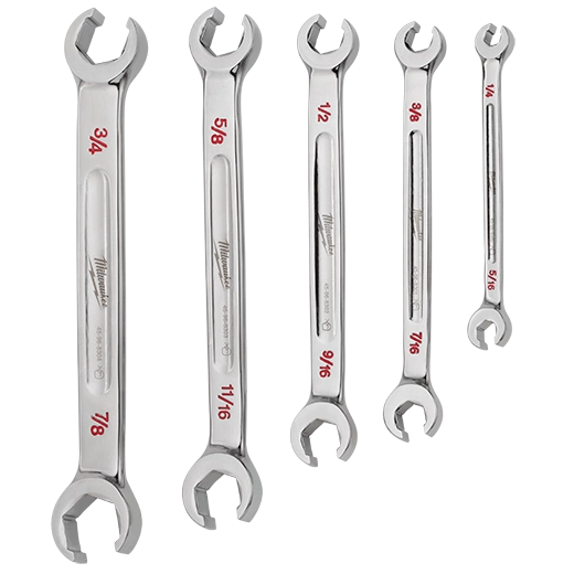 5pc Double End Flare Nut Wrench Set - SAE