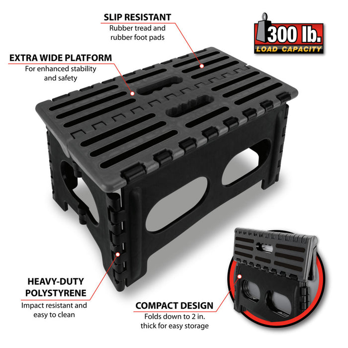 15" X-Wide Folding Step Stool