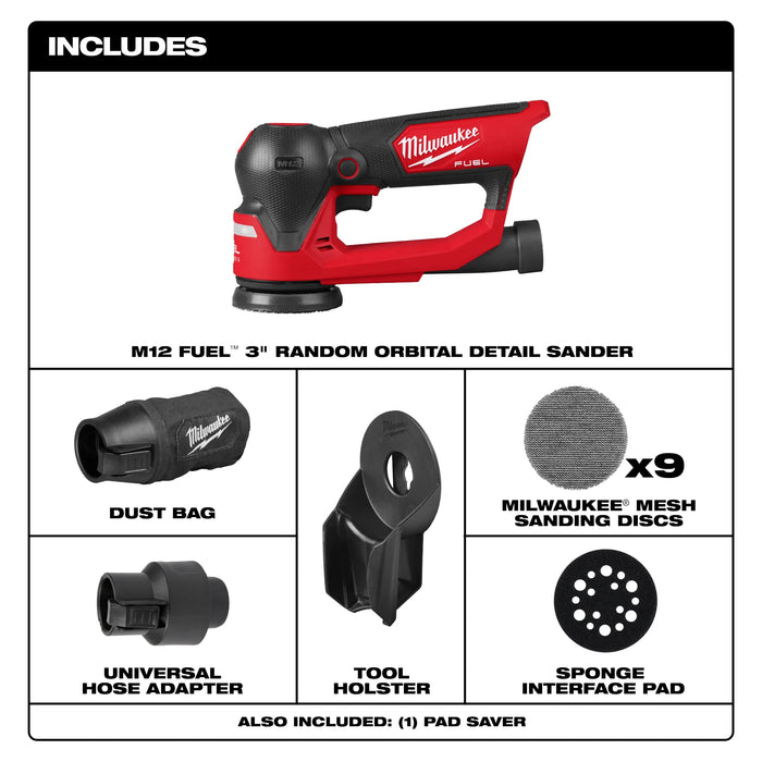 M12 FUEL™ 3" Random Orbital Detail Sander