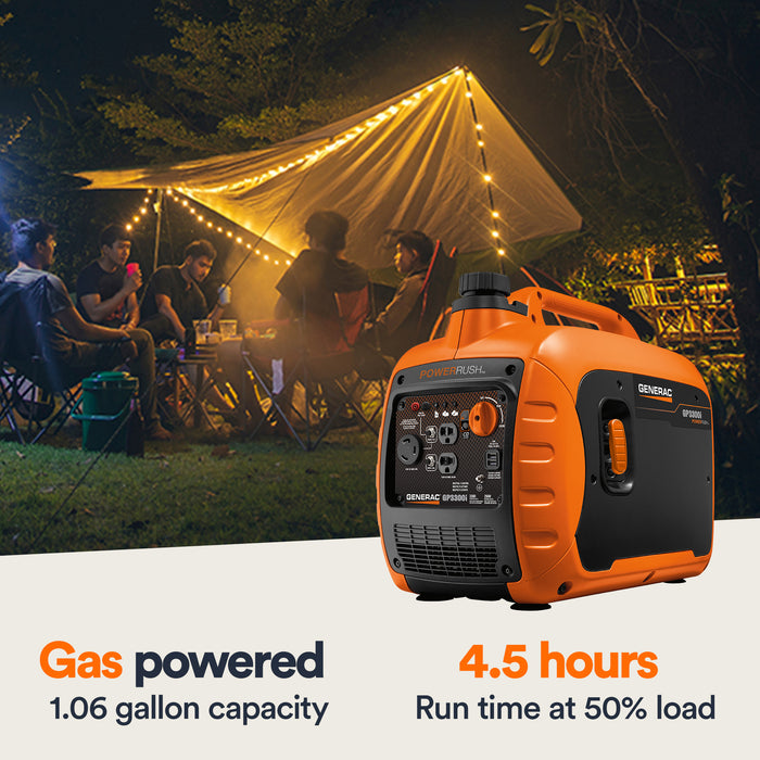 Generac 3300 Watt Portable Inverter Generator With COSENSE® Technology GENERAC