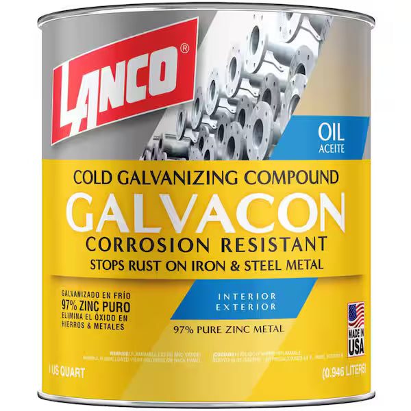 Lanco Galvacon 1 Qt. Oil-Based Gray Cold Galvanizing Compound