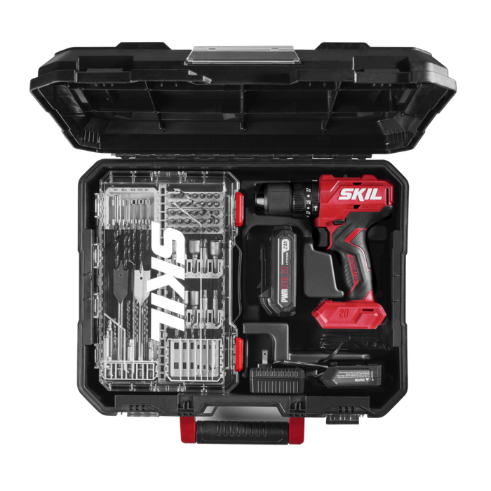 Brushless 20V Hammer Drill Kit, with 75-Pc. Drill & Drive Bit Set with Interlocking Case