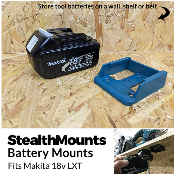 Stealthmounts Battery Mount Makita LXT 18V Blue 6pk