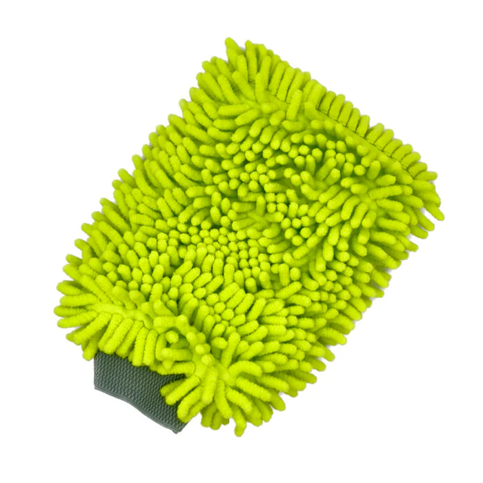 Chenille Microfiber Wash Mitt Green