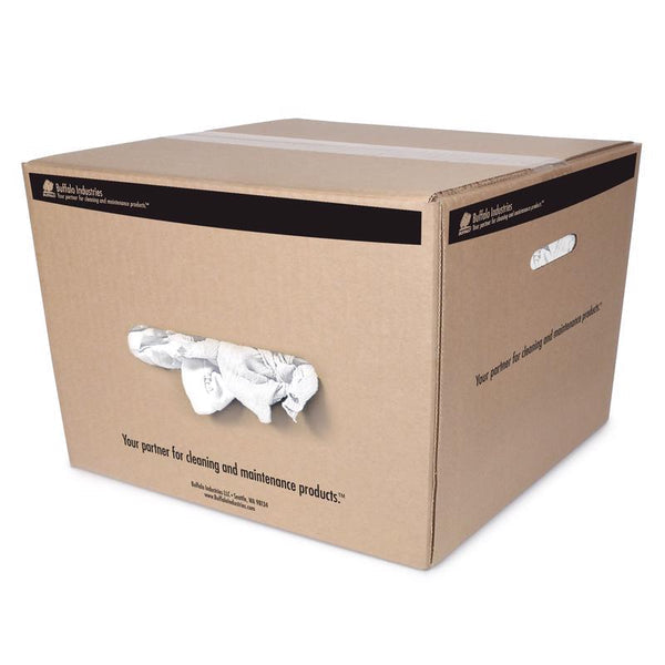 Knit Wiping Rags 25 Lb - Recycled White Cloth For Cleaning And Painting