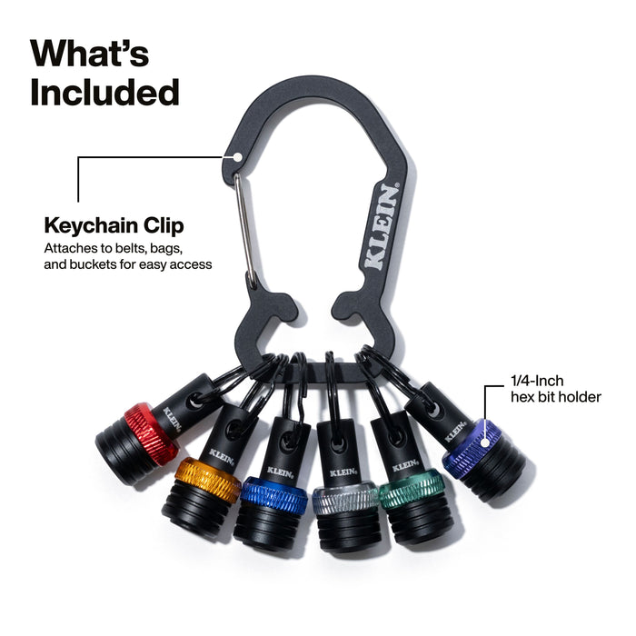 Bit Holder Keychain Set, 6-Piece