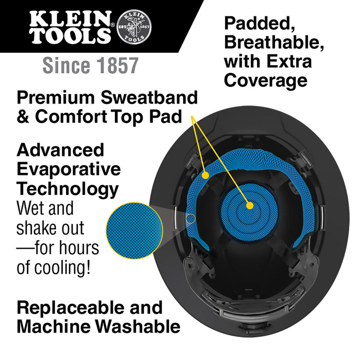 Hard Hat Top Pad Replacement, Premium KARBN™, 3-Pack