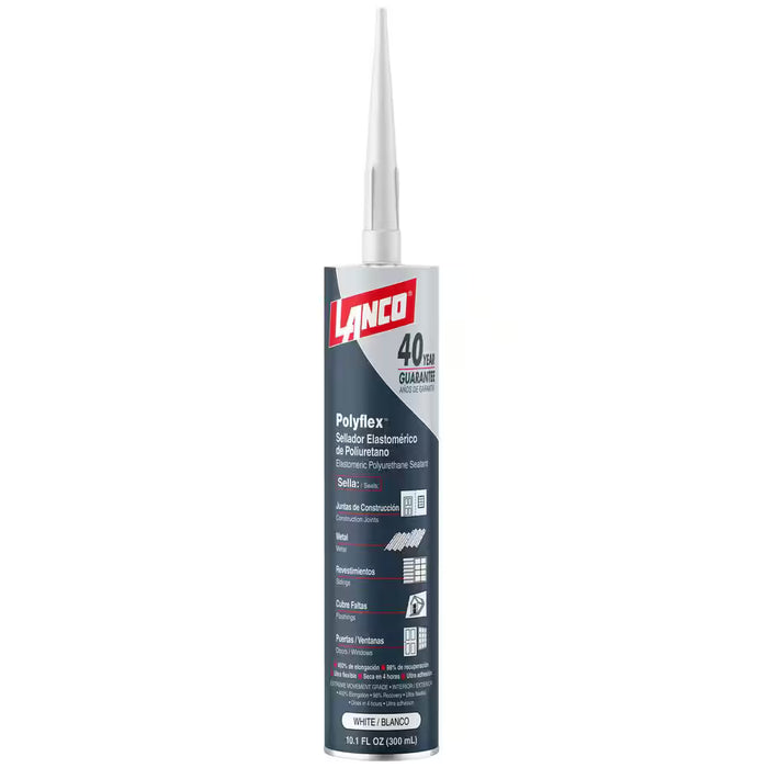 Lanco Polyflex One-part Polyurethane Sealant/Adhesive White 10.1 oz
