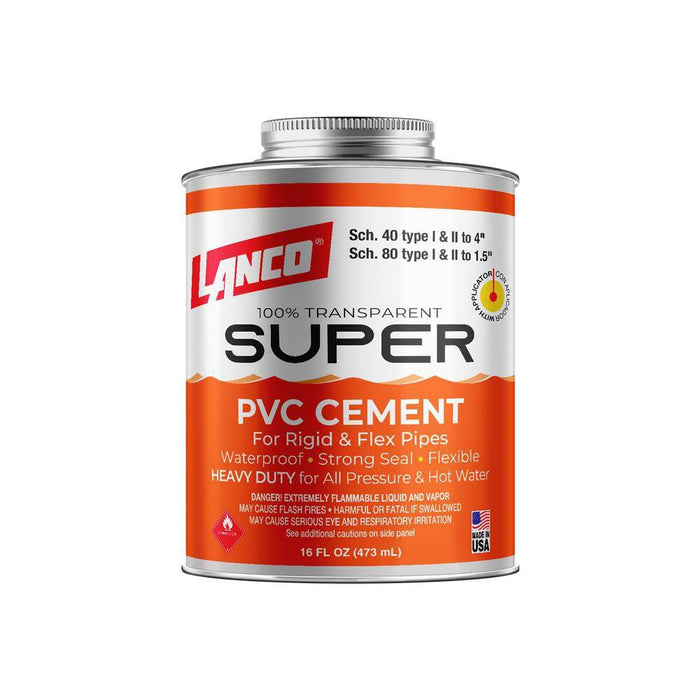 Lanco 16 oz. PVC Pipe Adhesive Clear
