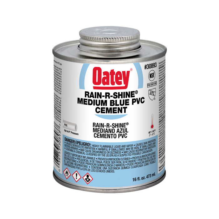 Oatey® Rain-R-Shine® Medium Blue PVC Cement