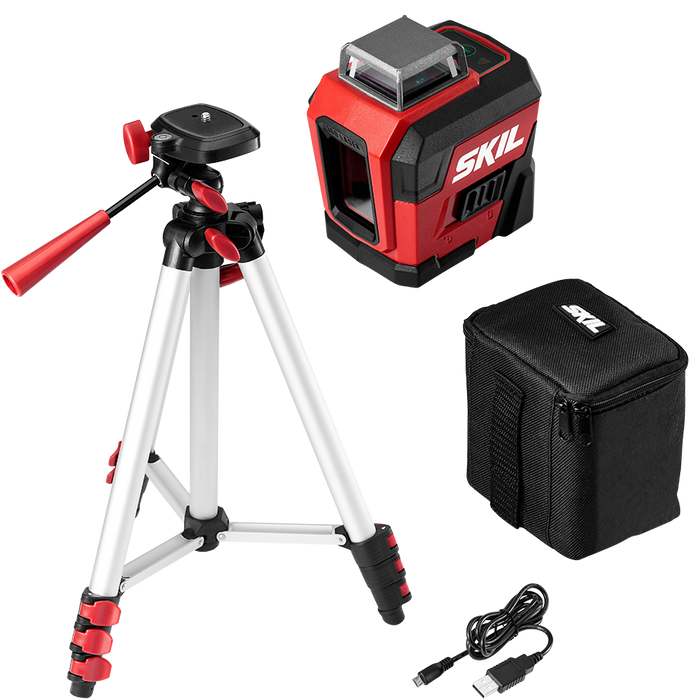 Self-Leveling 360 Degree Green Cross Line Laser with Tripod