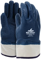 Predator® Series Fully Rough Nitrile Coated Work Gloves Safety Cuff an ...