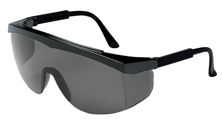 MCR Safety Glasses, Stratos Black/Grey Lens