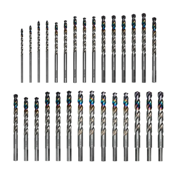 Metal Demon™ Drill Bits Set with Thermos for Mild, Hardened and Stainless Steels (29-pc)