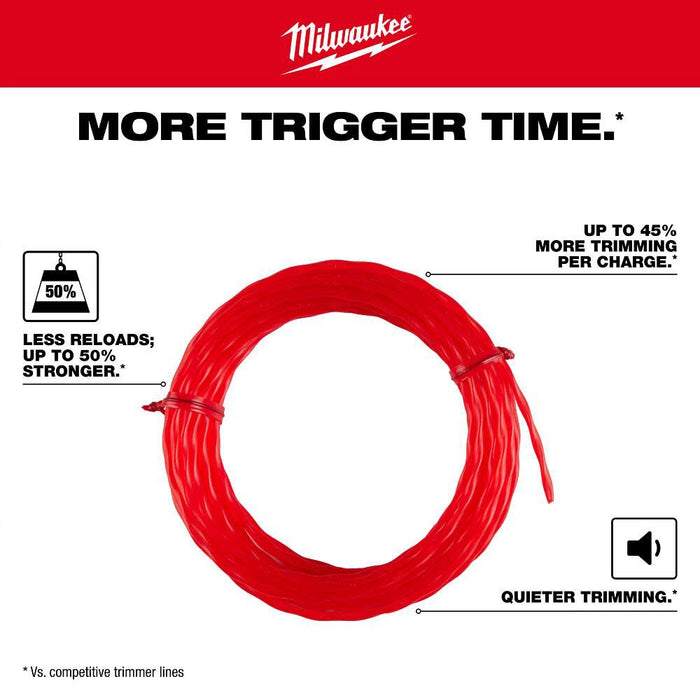 Milwaukee .095" x 250’ (1 lb.) Twisted Trimmer Line