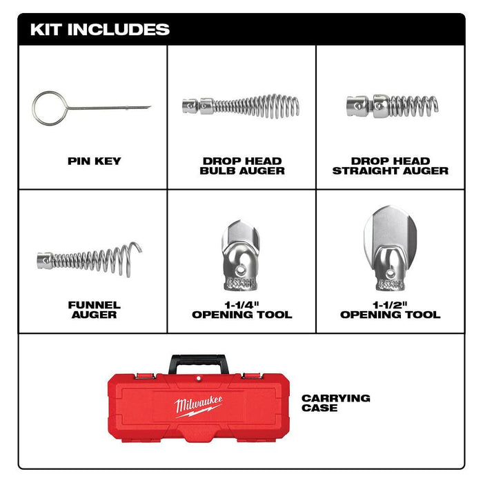 1-1/4" - 2" Head Attachment Kit for Milwaukee® 5/8" Sectional Cable Product search