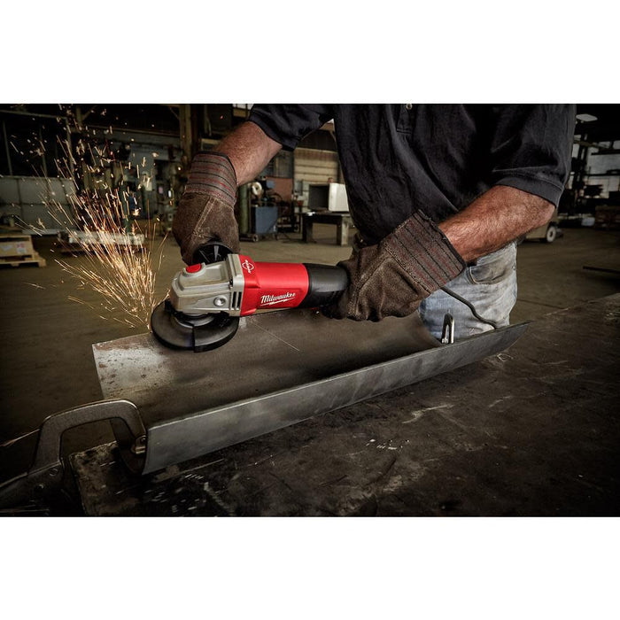 11 Amp 4-1/2” / 5” Braking Small Angle Grinder Paddle No-lock