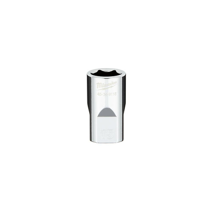 1/2 in. Drive 15MM Metric 6-Point Socket with FOUR FLAT™ Sides