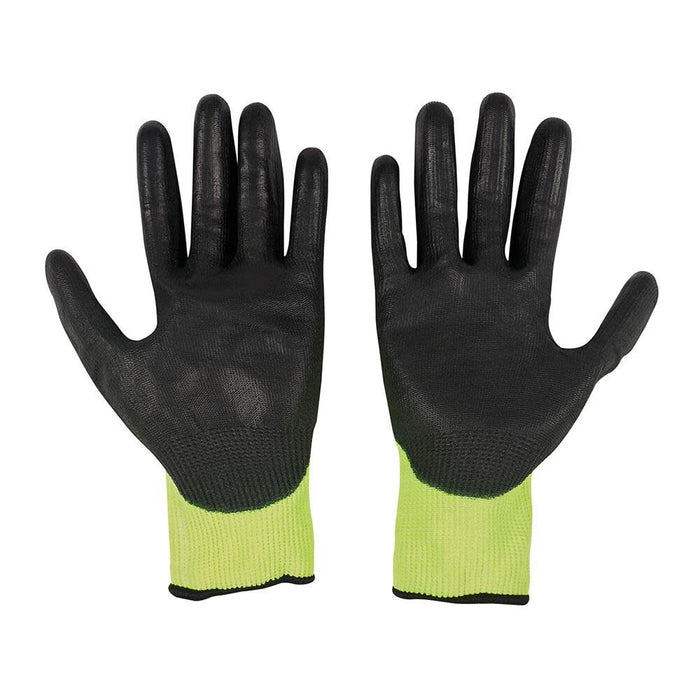 X-Large High Visibility Level 3 Cut Resistant Polyurethane Dipped Work Gloves (12-Pack)