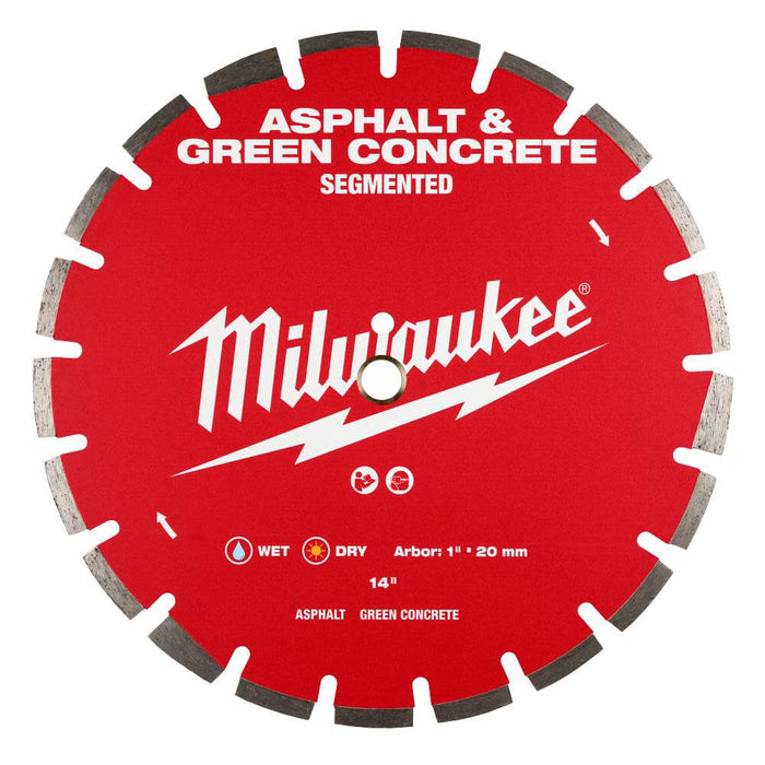 14" Asphalt & Green Concrete Segmented Diamond Blade