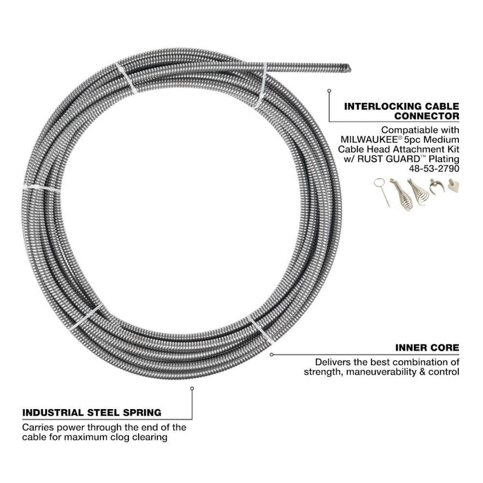 3/8" x 75' Inner Core Drum Cable